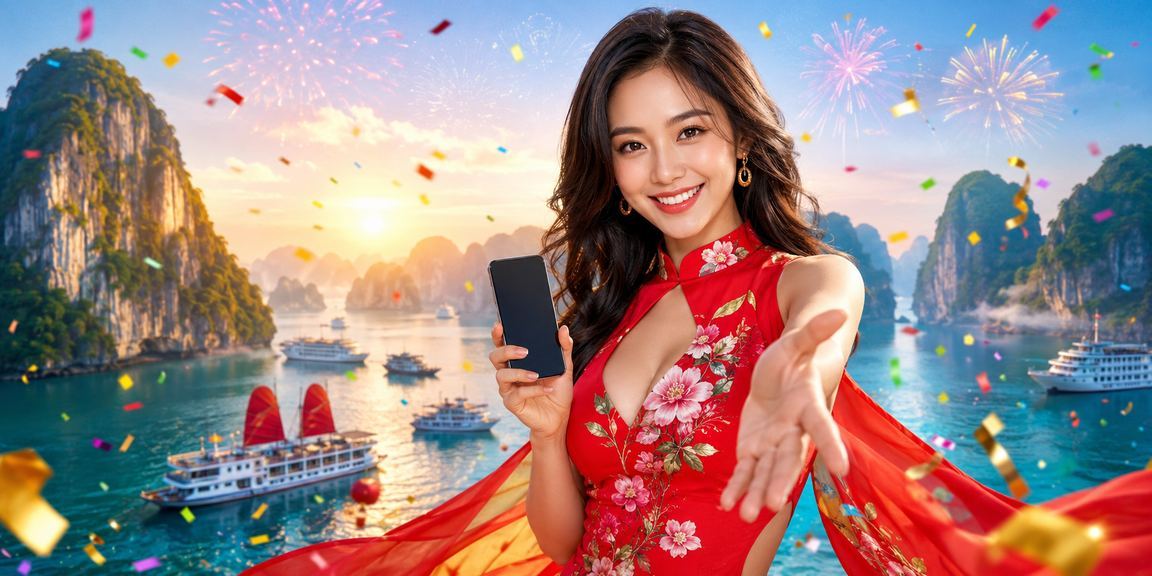 Người dùng Hạ Long thực hiện thanh toán di động trong không khí lễ hội