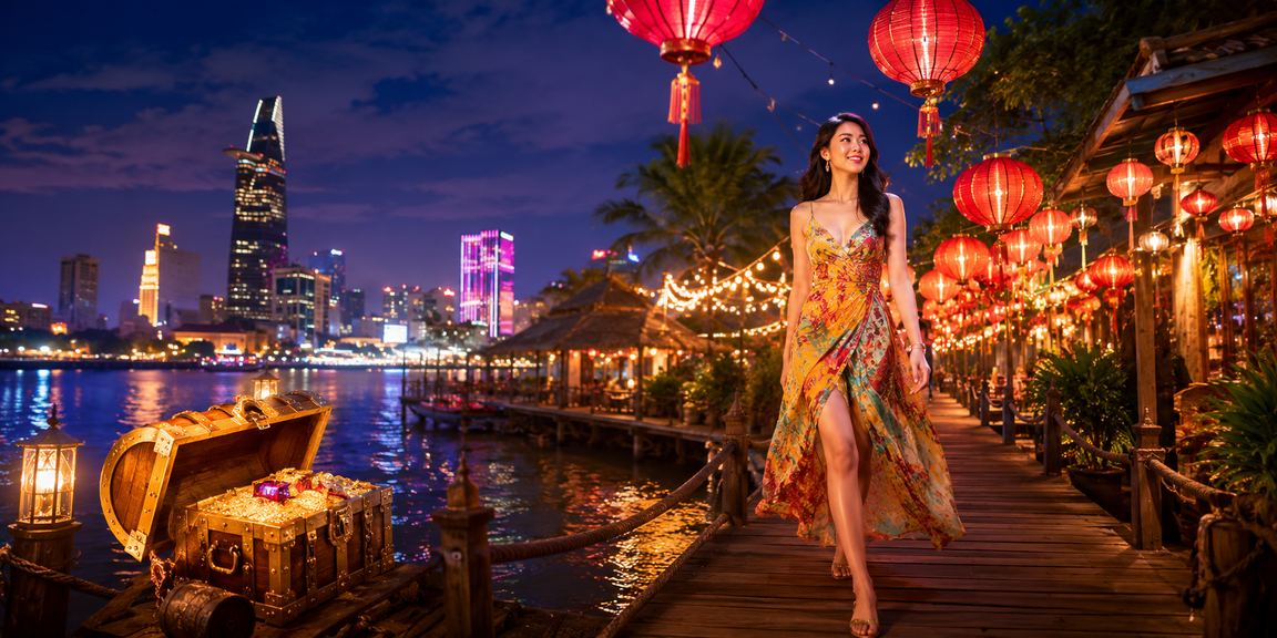 Không khí chợ đêm TP.HCM với hoạt động giải trí và cá cược trực tuyến